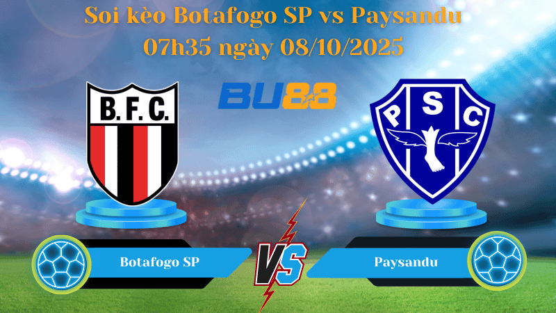 BU88 Nhận định soi kèo Botafogo SP vs Paysandu 07h35 ngày 08/10/2025 - Serie B Brazil